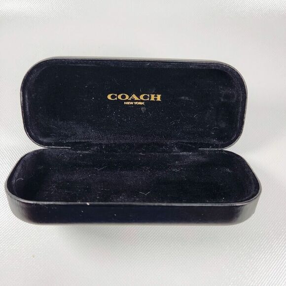 Coach Black Hard Eyeglass Case Large Authentic Sunglasses Holder Logo Shell Only - Picture 5 of 8